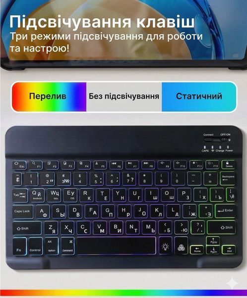 Клавіатура та миша &mdash; бездротові (Bluetooth) з підсвіткою Keyboard-xPad фото
